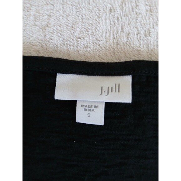 J Jill  size Dress Black sleeveless 100% Cotton Embroidered Size Smalll Boho - Picture 12 of 13